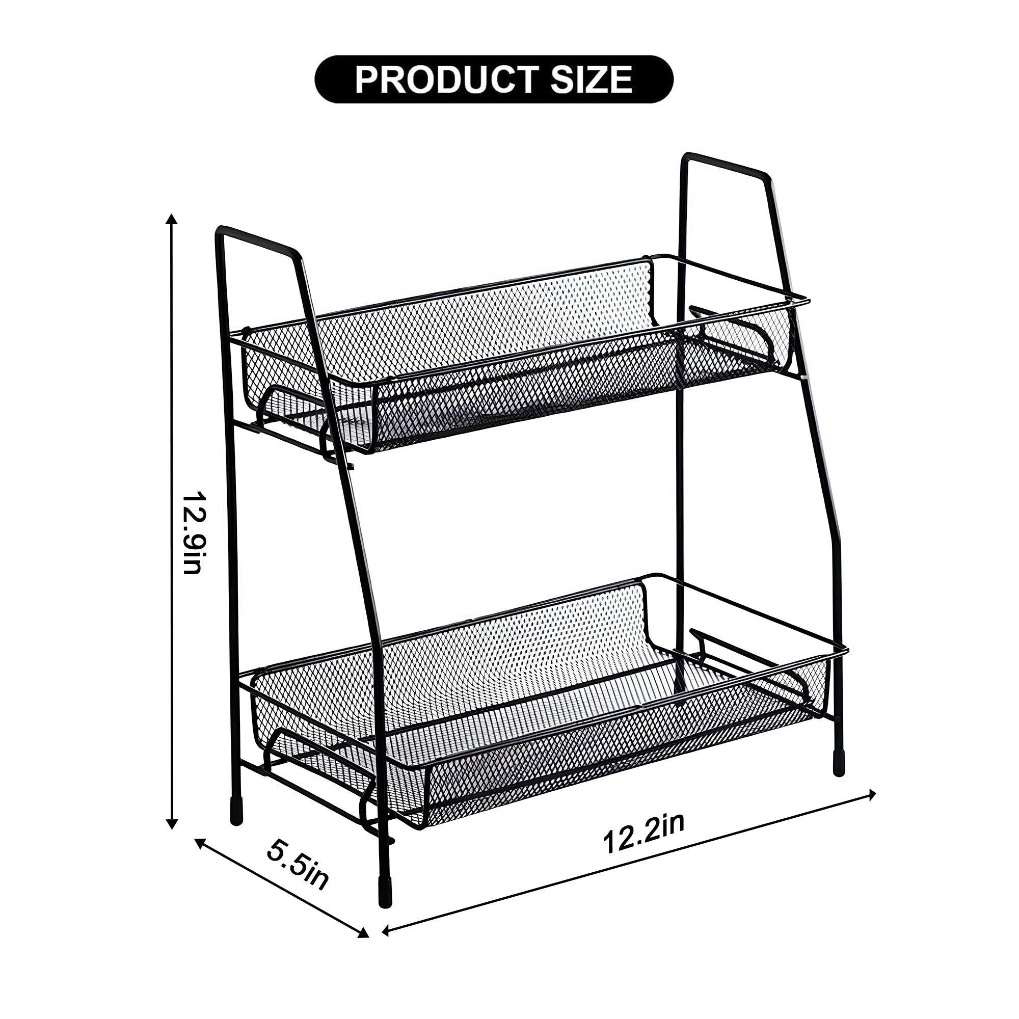 2 LAYERS COUNTER-TOP METAL STAND