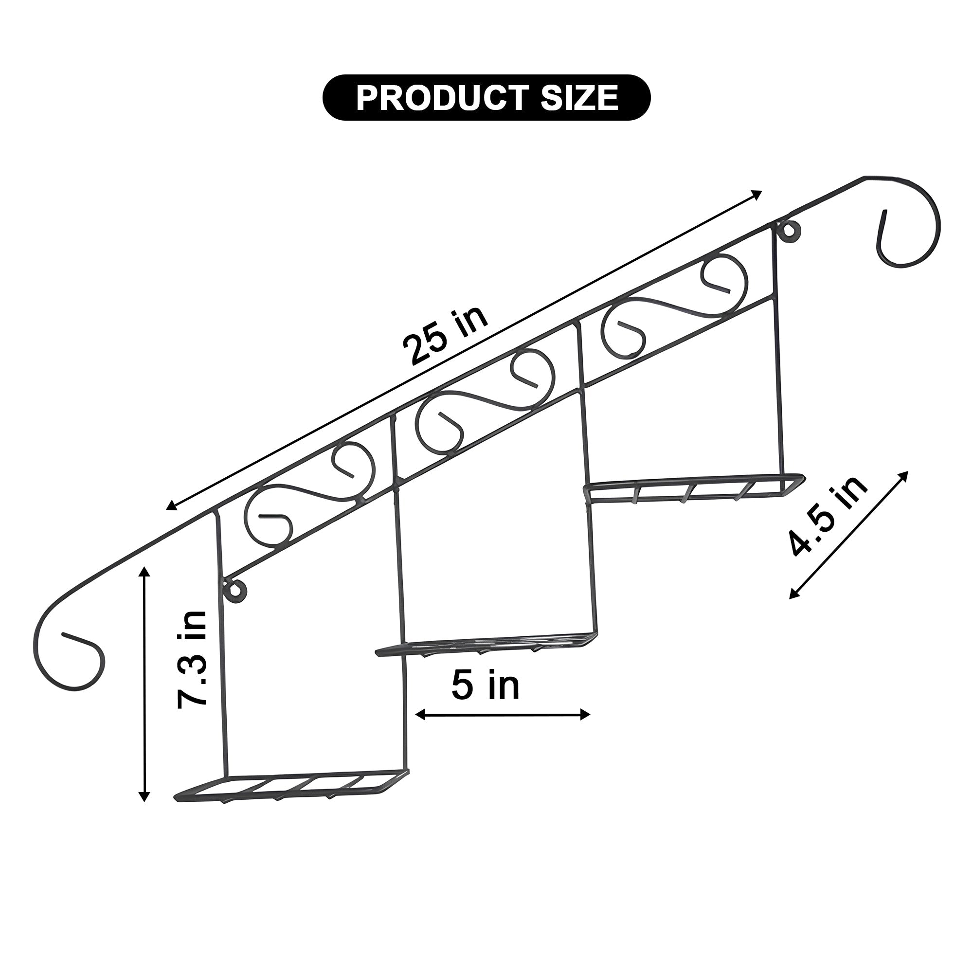 STAIRCASE FLORAL DISPLAY WALL BASKET