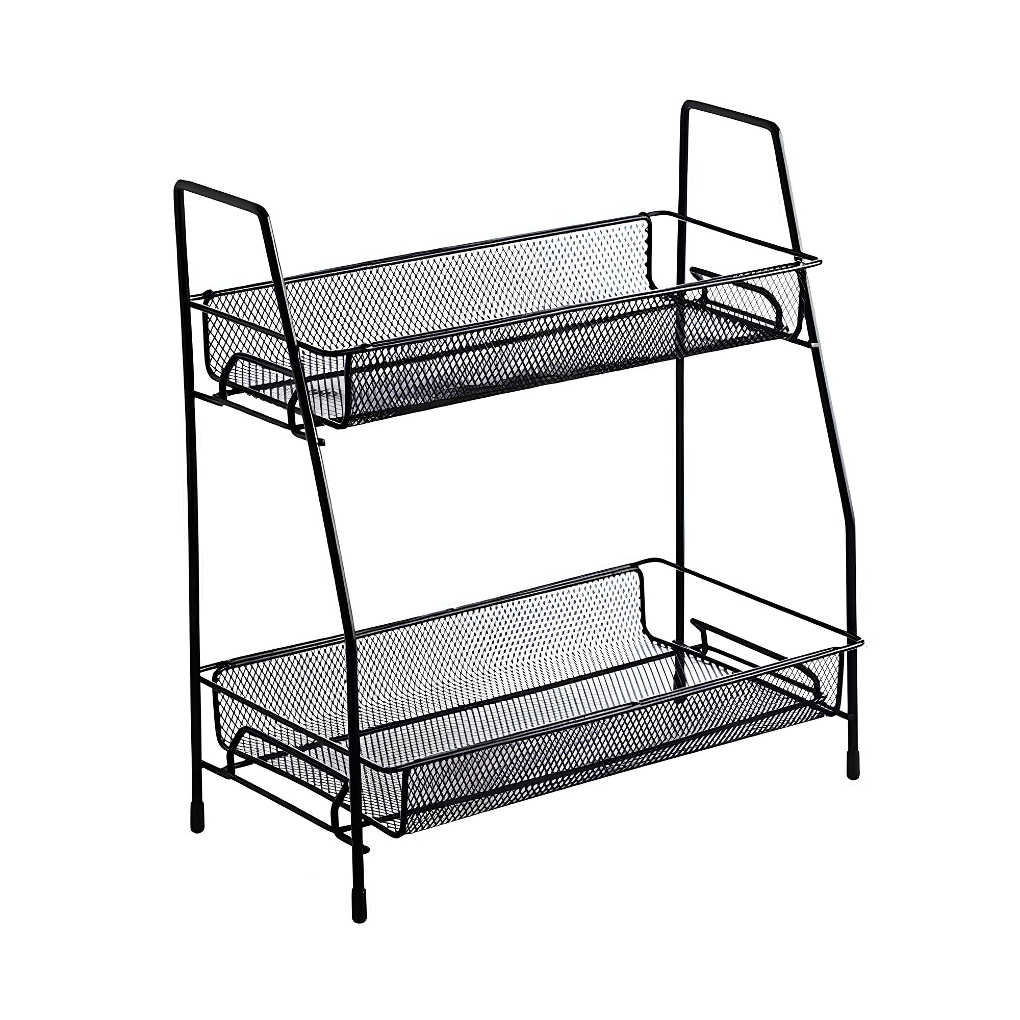 2 LAYERS COUNTER-TOP METAL STAND Black