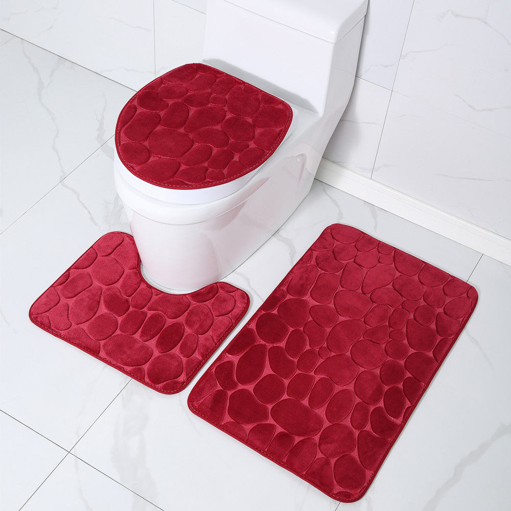 ABSORPTIVE 3 PIECES TOILET MATS SET