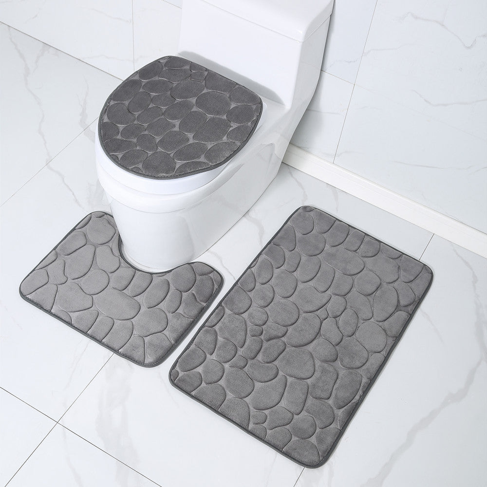 ABSORPTIVE 3 PIECES TOILET MATS SET