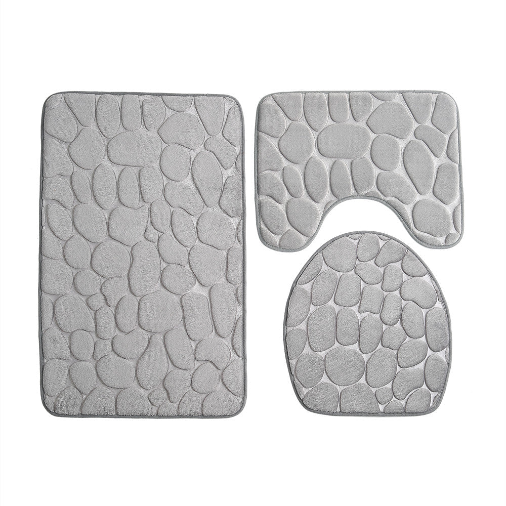 ABSORPTIVE 3 PIECES TOILET MATS SET