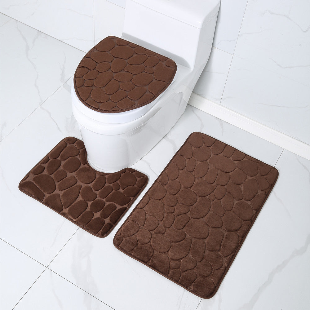 ABSORPTIVE 3 PIECES TOILET MATS SET