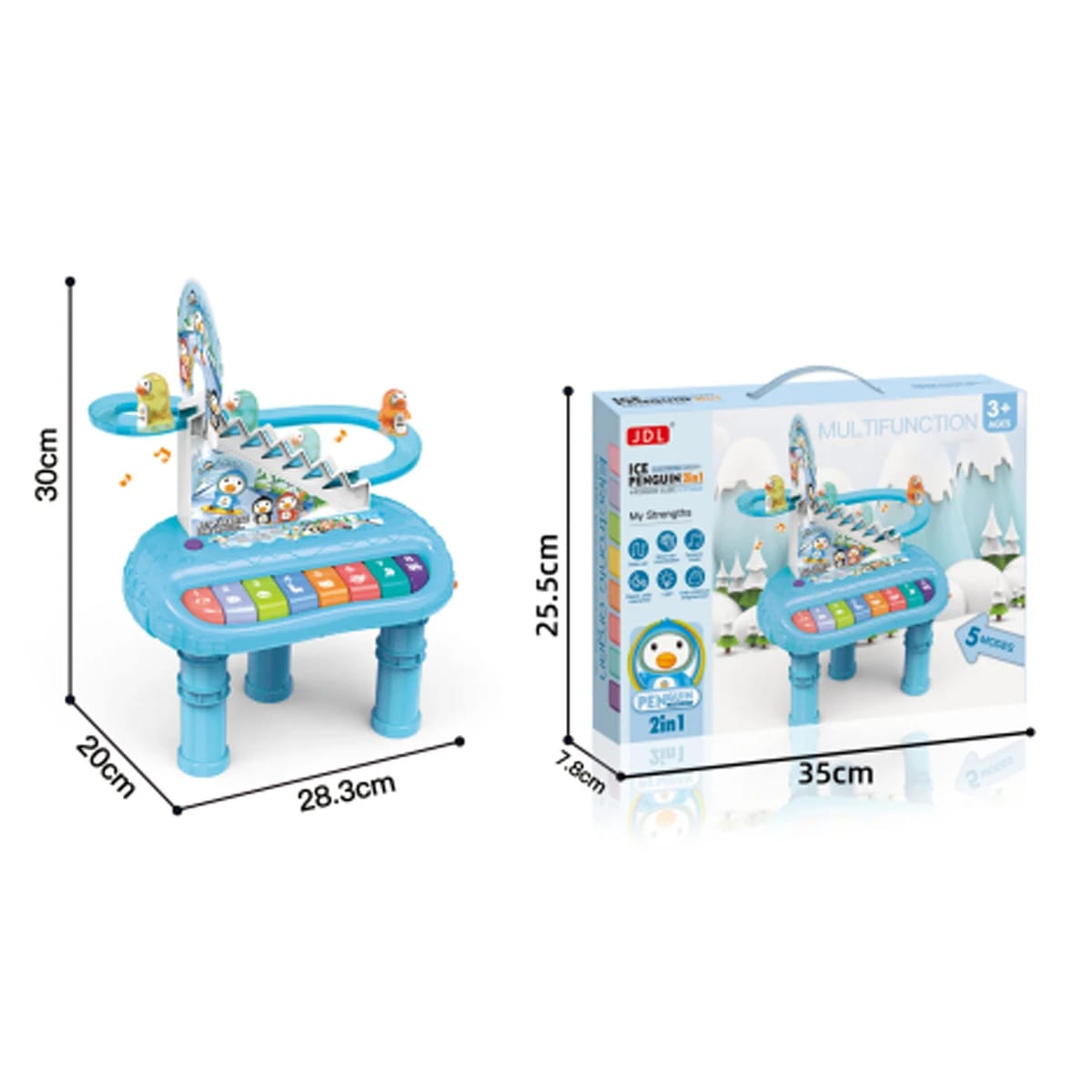 PENGUIN ICE SLIDE MUSICAL PIANO TOY