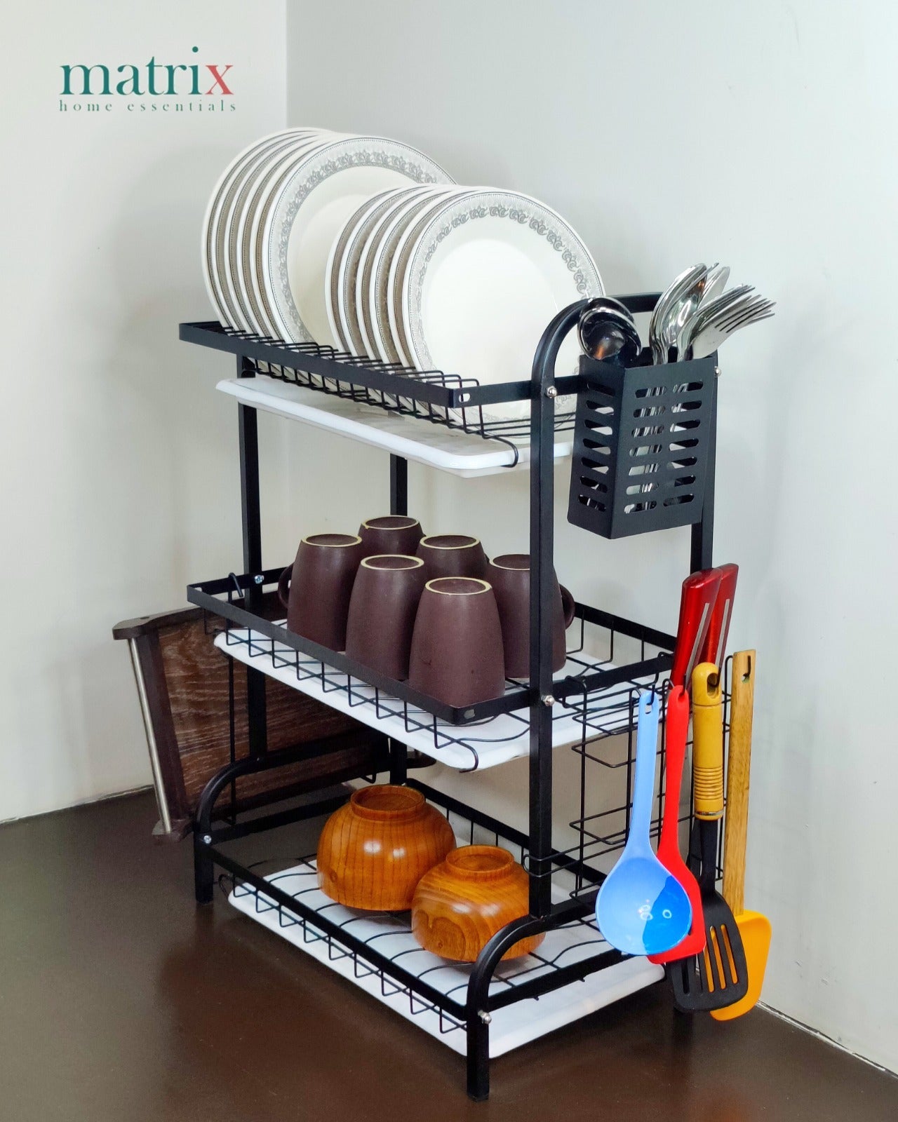 MULTI-TIERED DISH ORGANIZER