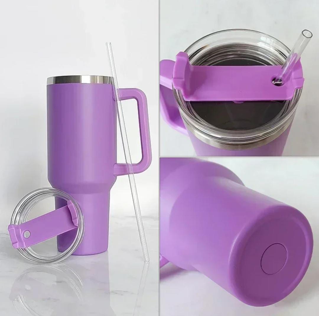 EXCLUSIVE TUMBLER QUENCHER STRAW WITH HANDLE 1200ML - 40OZ