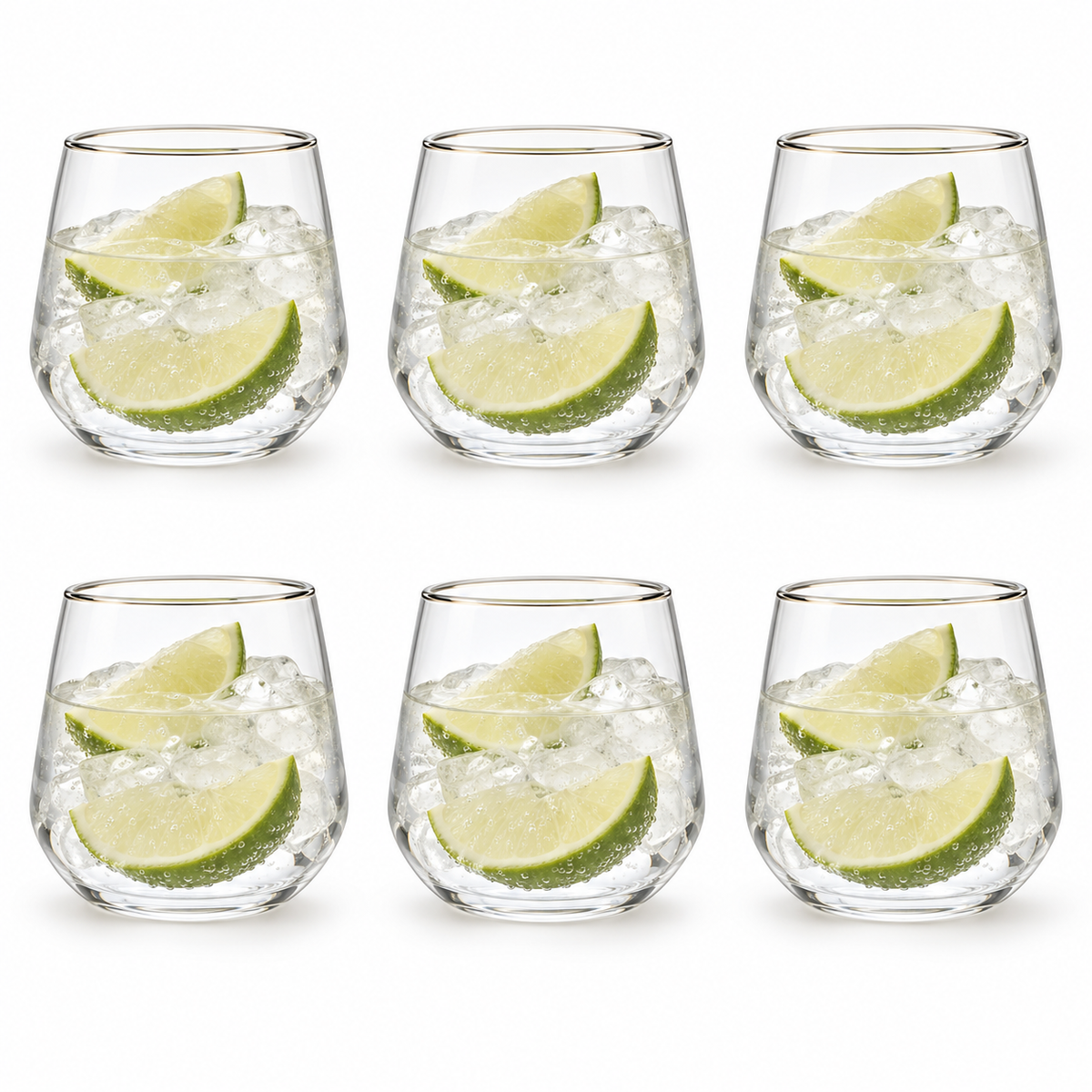Danny Home 6 Piece Rounded Glass Set - 420 ml