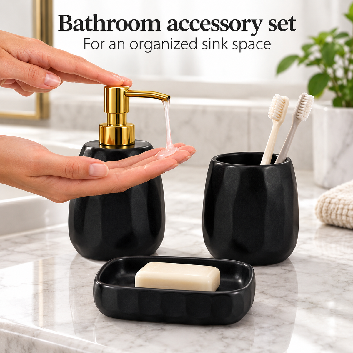 Danny Home 3 Piece Bathroom Accessory Set