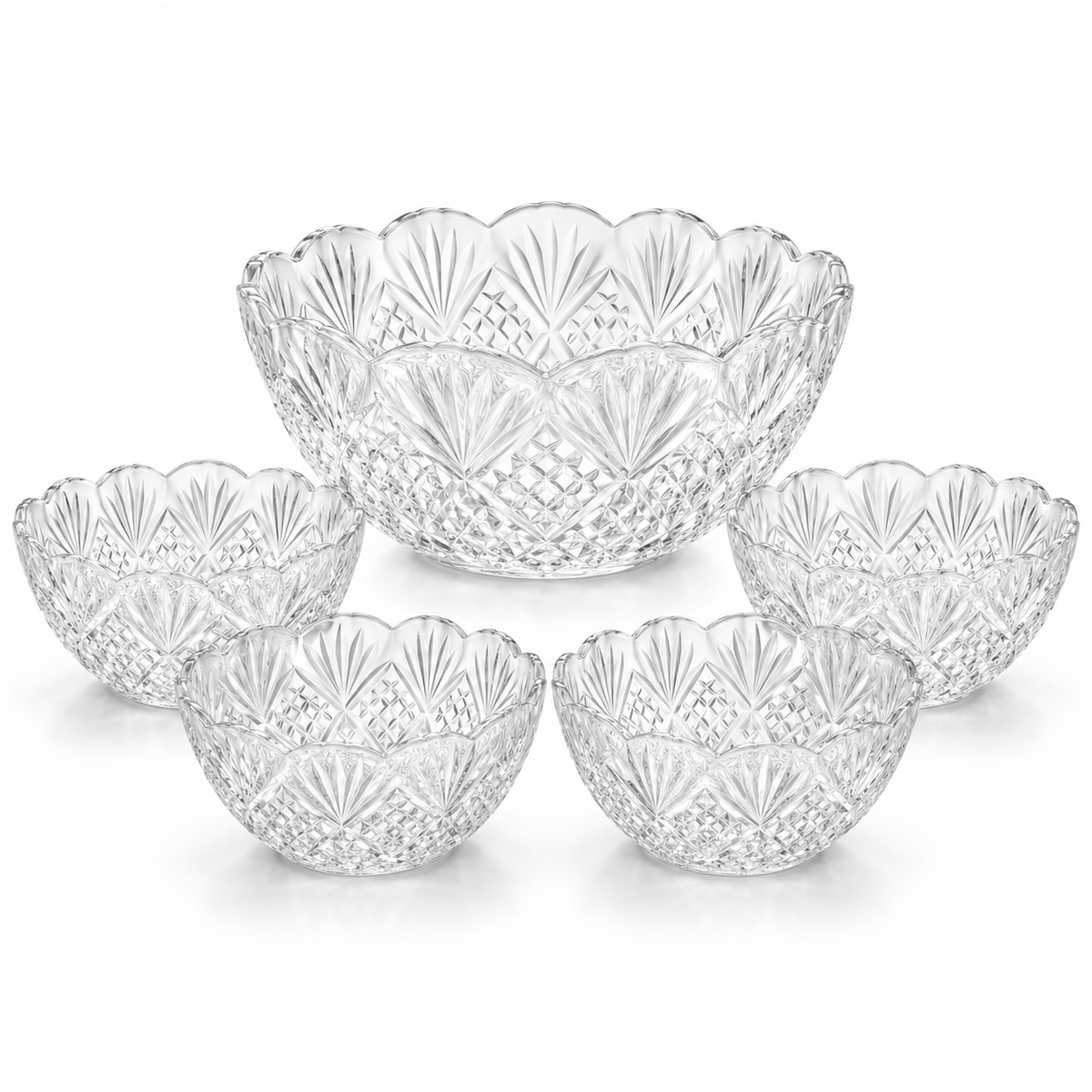 Danny Home 5 Piece Cut-Pattern Bowl Set