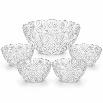 Danny Home 5 Piece Cut-Pattern Bowl Set