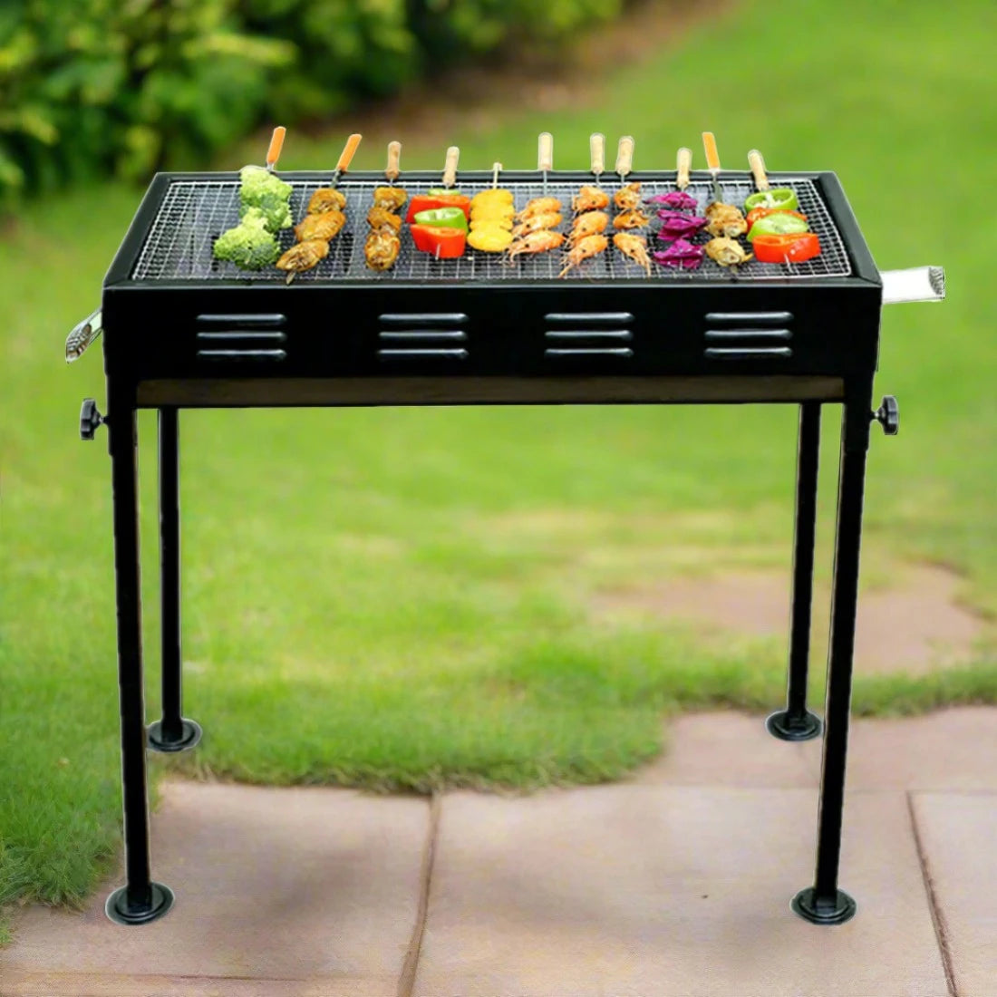 HEIGHT ADJUSTABLE BARBEQUE GRILL