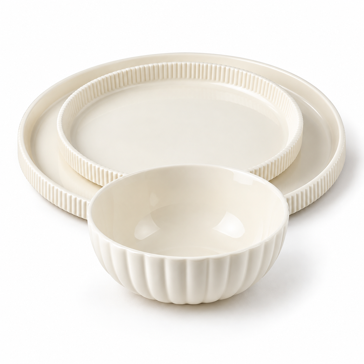 DANNY HOME FLUTED BOWL & PLATE SET