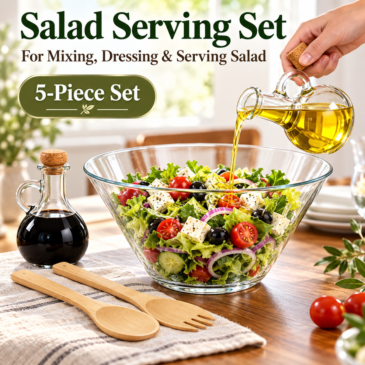 Danny Home 5 Piece Salad Serving Set