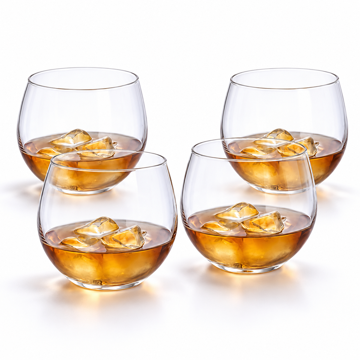 Danny Home 4 Piece Rounded Glass Set - 380 ml
