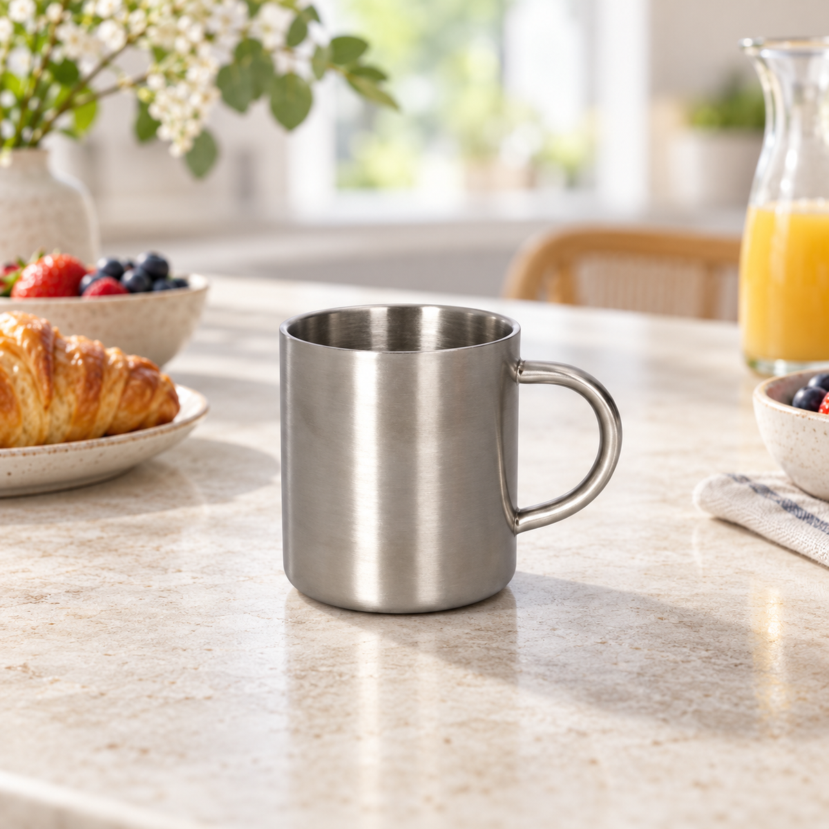 Danny Home Silver-Tone Mug - 300ml