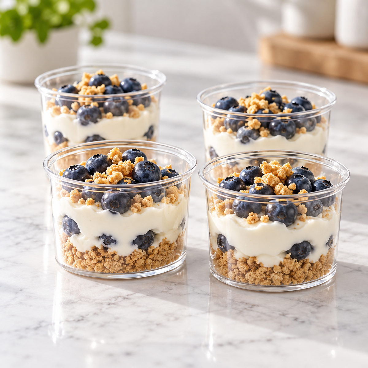 Danny Home 4 Piece Clear Dessert Cup Set - 200 ml