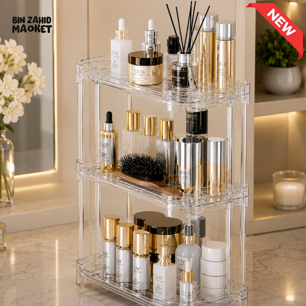 ACRYLIC COSMETIC ORGANIZER - 3 LAYER