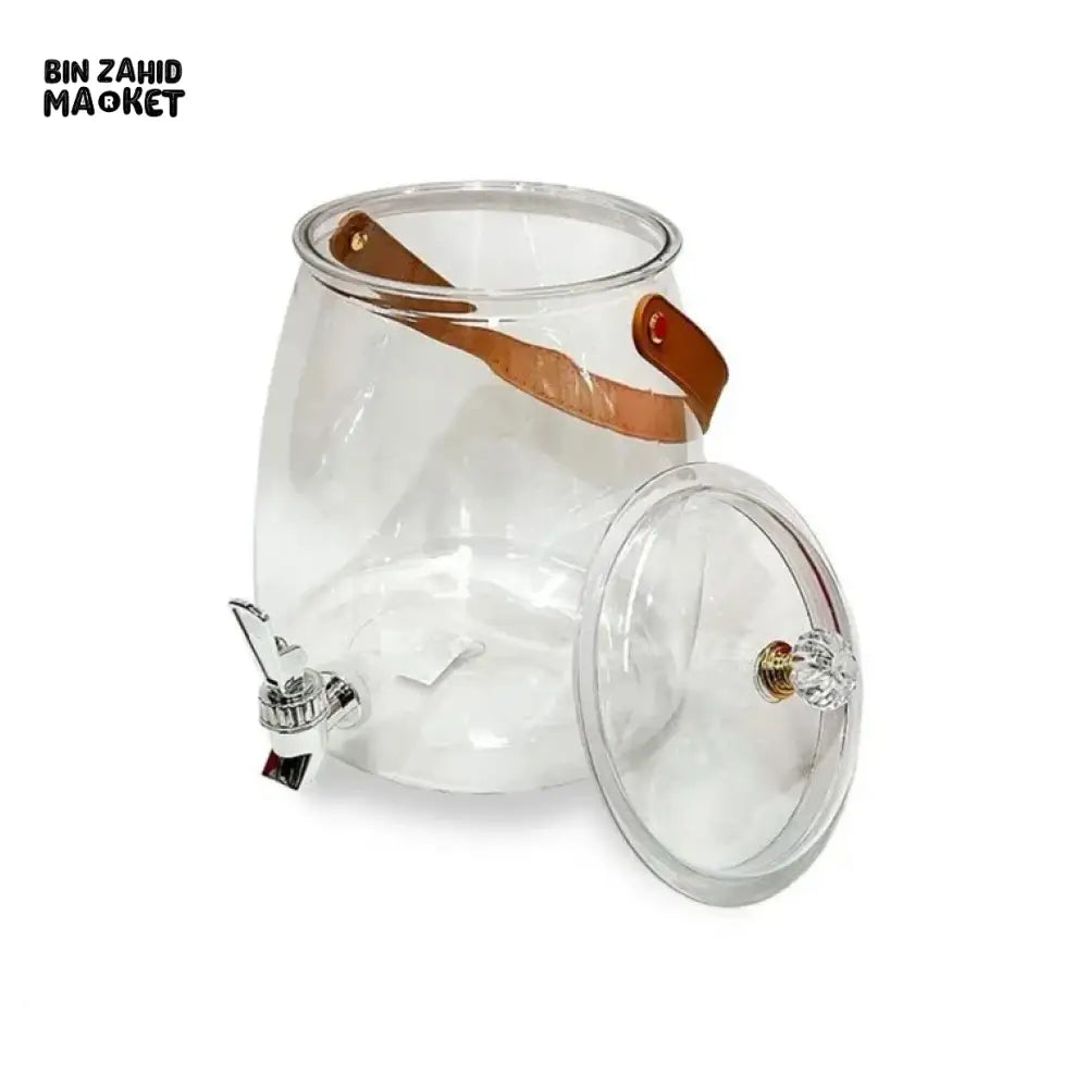 ACRYLIC DRINK DISPENSERS – PACK OF 2 CLEAR JUICE CONTAINERS Large