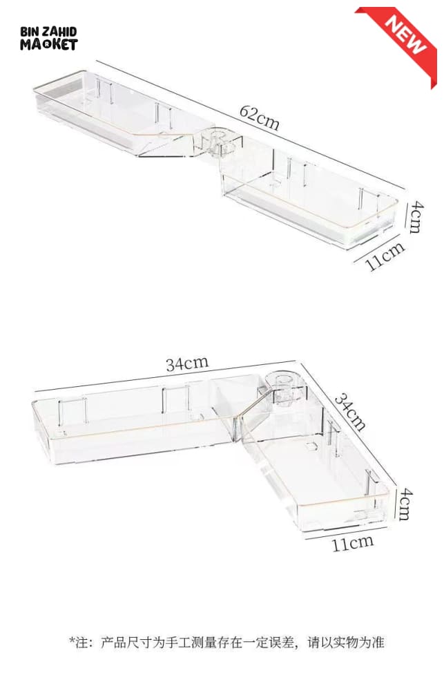 ACRYLIC WALL MOUNT BATHROOM SHELF