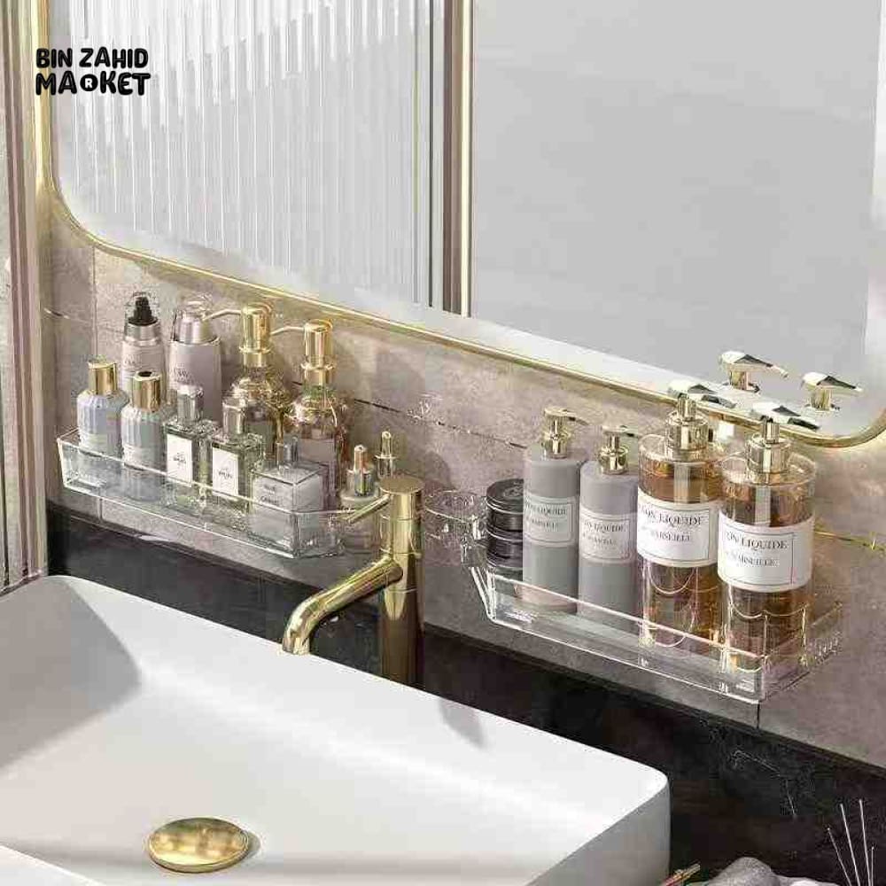 ACRYLIC WALL MOUNT BATHROOM SHELF