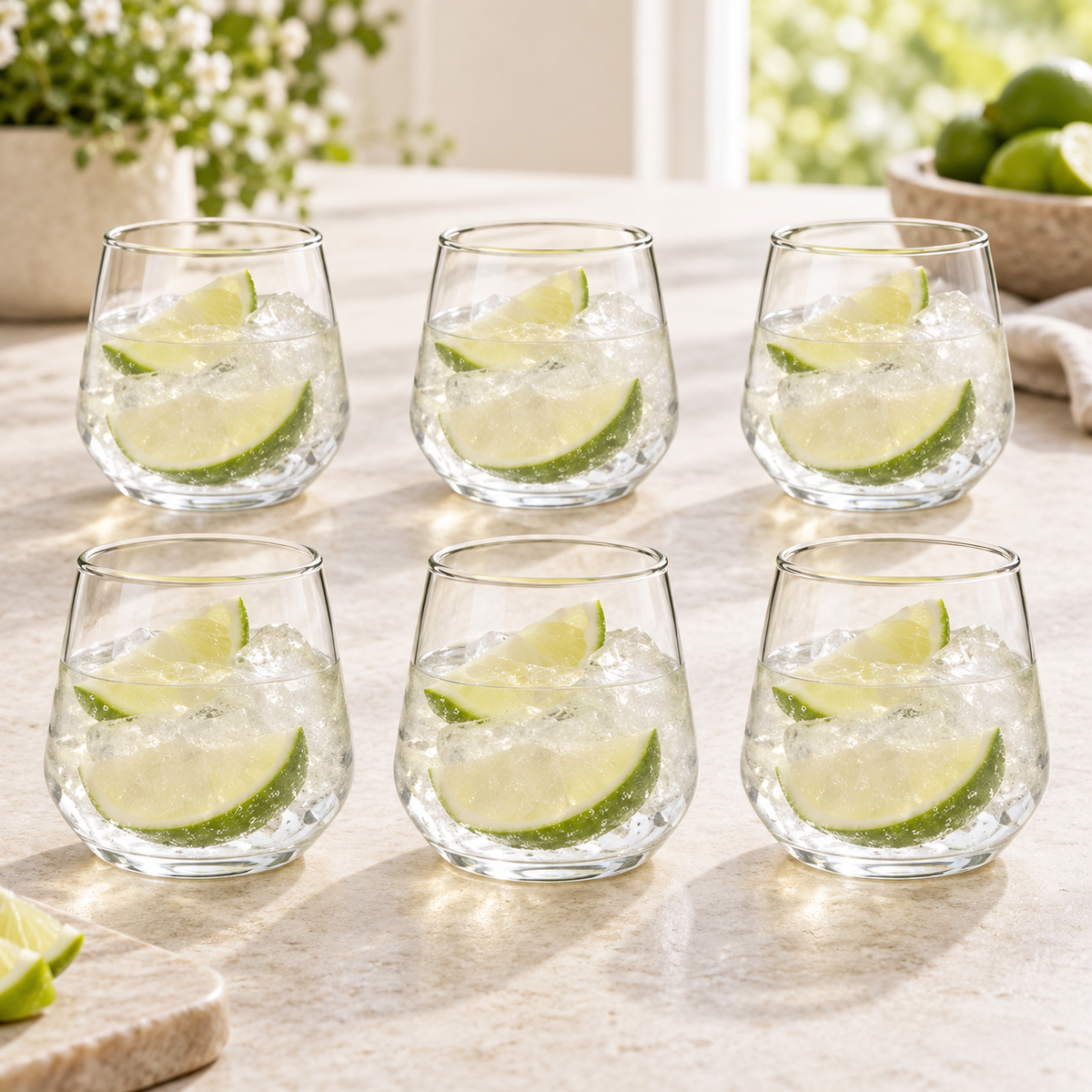 Danny Home 6 Piece Rounded Glass Set - 420 ml