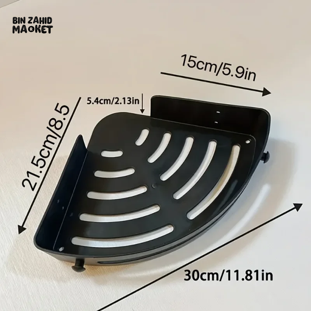 ADHESIVE BATHROOM SHAMPOO HOLDER SHOWER CADDY TOWEL STORAGE SHELVES