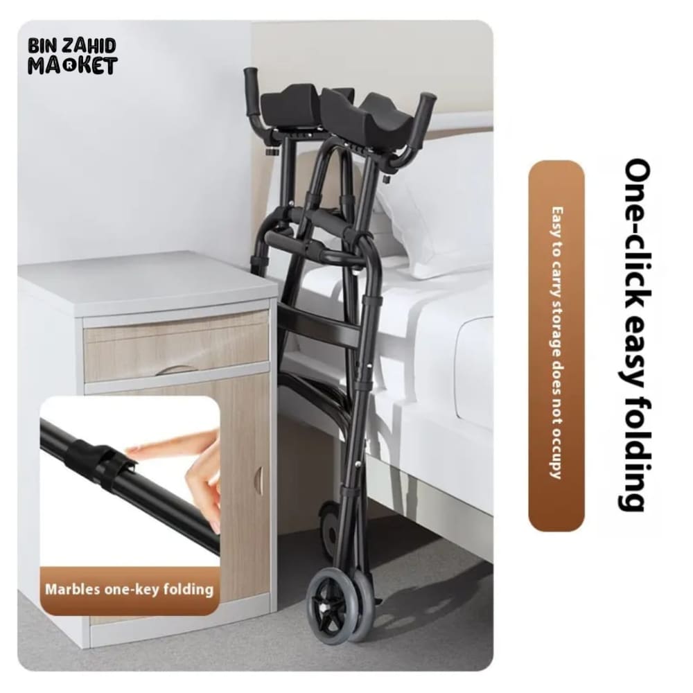 ADJUSTABLE FOLDABLE WALKING STICK FOR ELDERLY – LIGHTWEIGHT STURDY MOBILITY AID