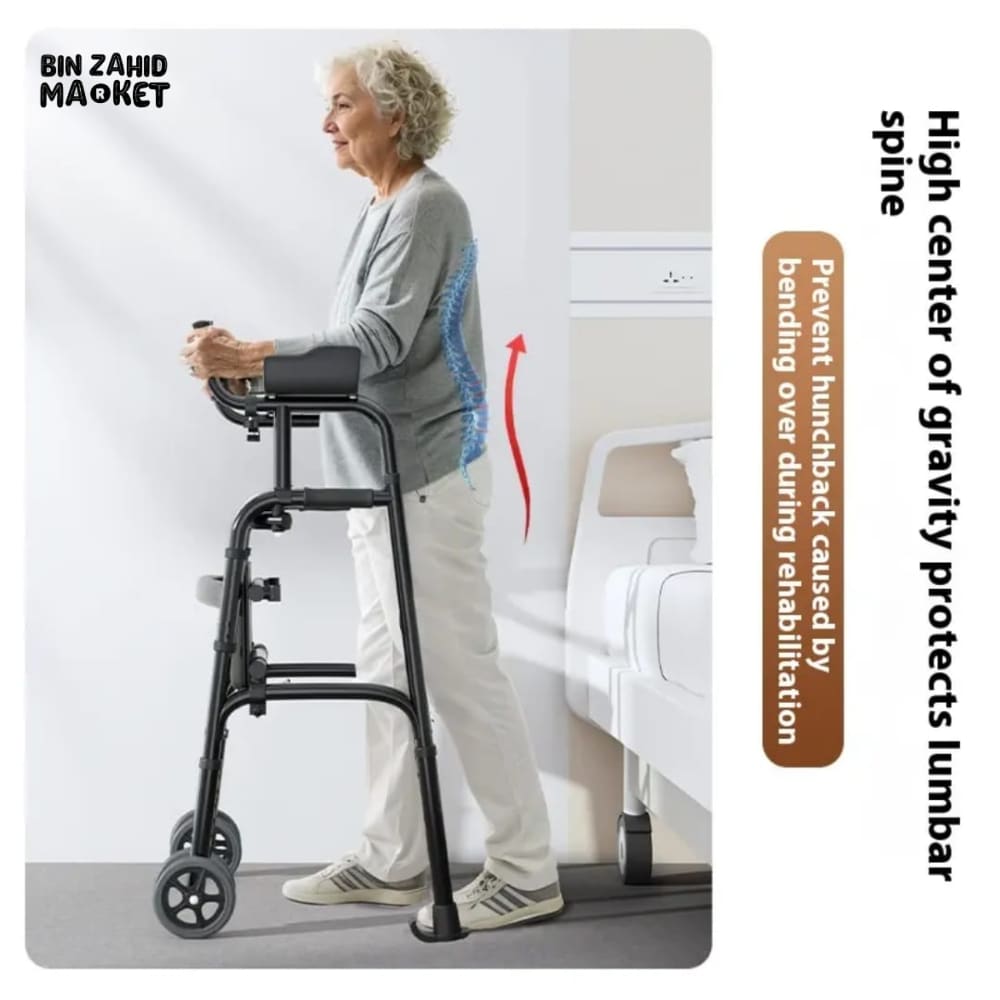 ADJUSTABLE FOLDABLE WALKING STICK FOR ELDERLY – LIGHTWEIGHT STURDY MOBILITY AID