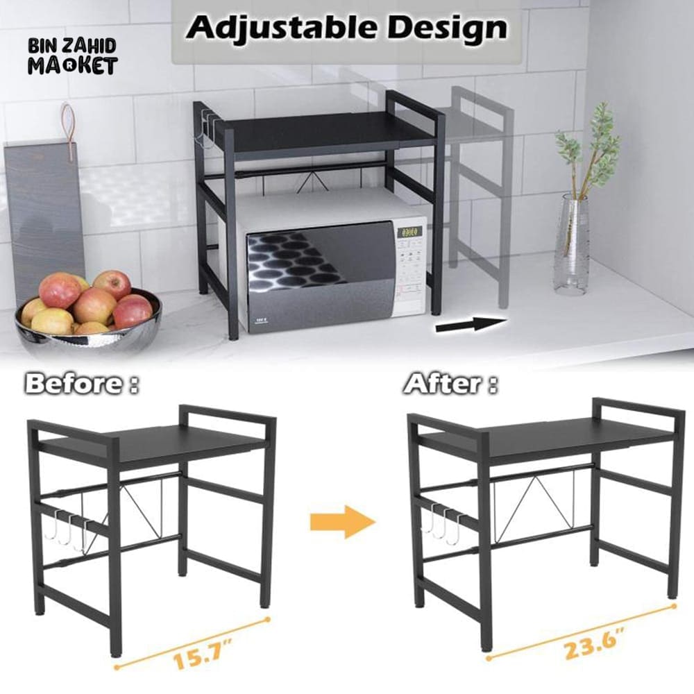 ADJUSTABLE MICROWAVE SHELF