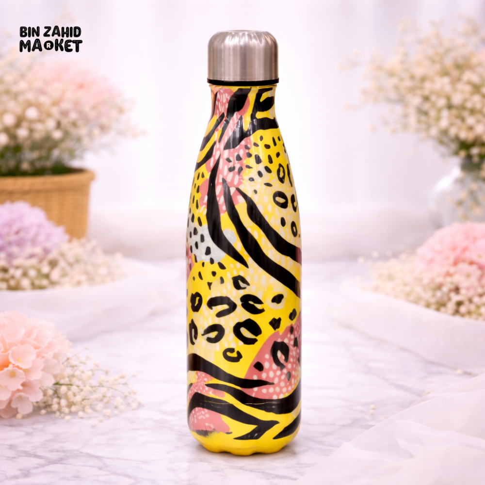 AESTHETIC URBAN SAFARI PRINT INSULATED WATER BOTTLE - WILD CHEETAH POP