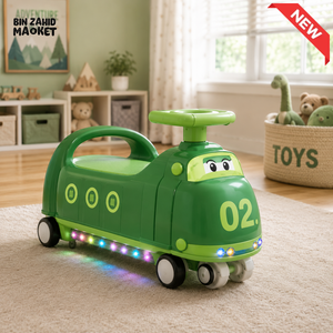 AIRPLANE STYLE AUTO BABY WALKER - GREEN