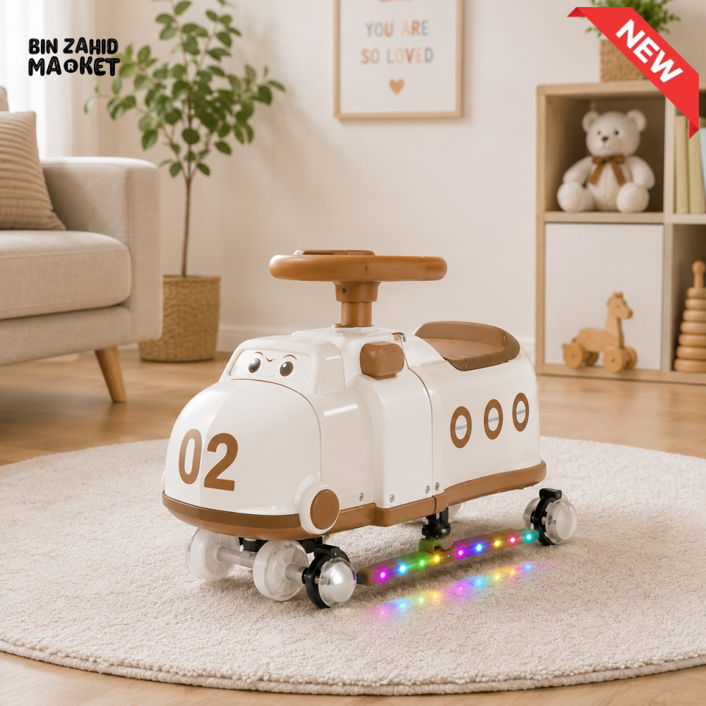 AIRPLANE STYLE AUTO BABY WALKER - WHITE