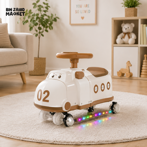 AIRPLANE STYLE AUTO BABY WALKER - WHITE