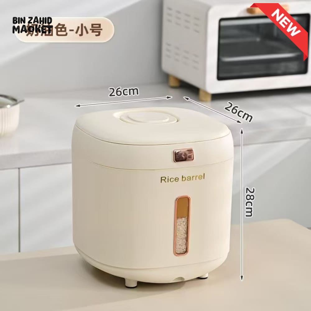 AIRTIGHT RICE STORAGE BARREL WITH LEVEL WINDOW - 10 KG