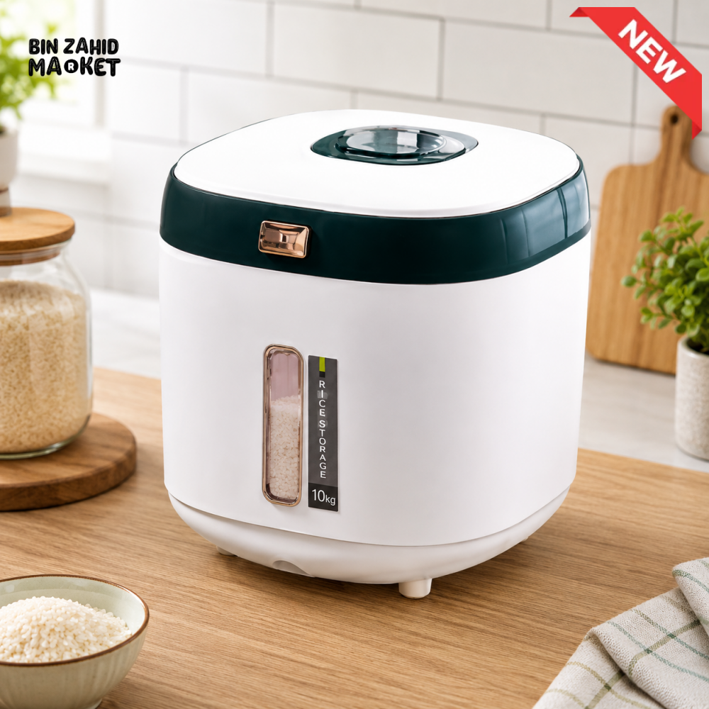 AIRTIGHT RICE STORAGE DISPENSER CONTAINER - 10 KG