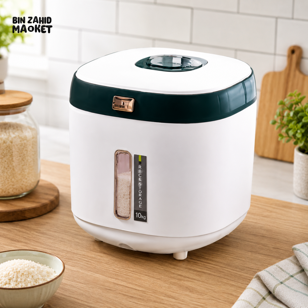 AIRTIGHT RICE STORAGE DISPENSER CONTAINER - 10 KG