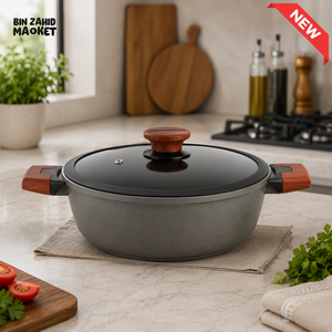 ALPENBURG DIE-CAST NONSTICK CASSEROLE WITH GLASS LID - 28 CM