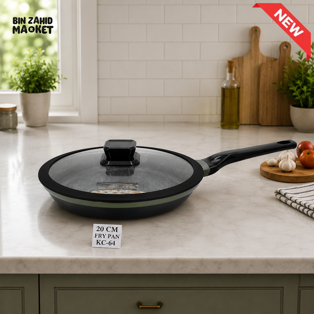 ALPENBURG NON-STICK FRY PAN WITH GLASS LID | 20 CM