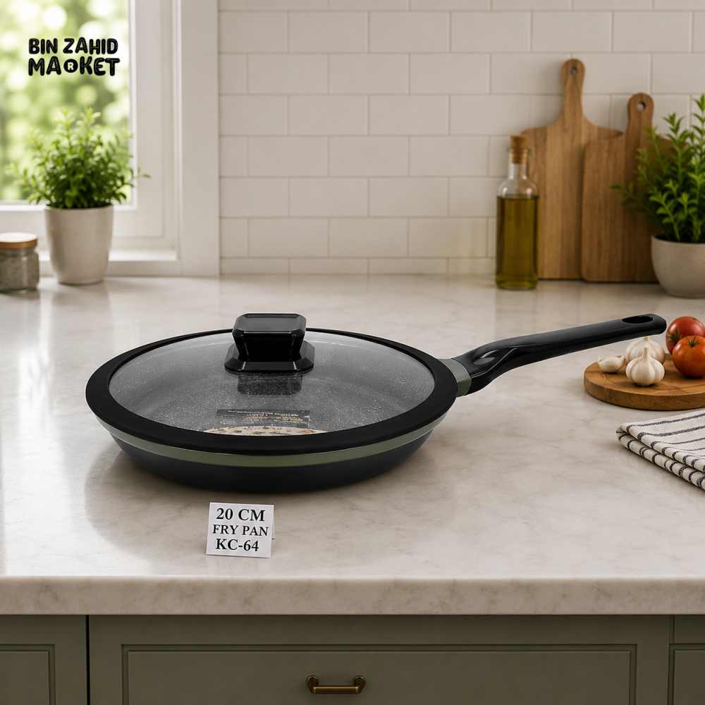 ALPENBURG NON-STICK FRY PAN WITH GLASS LID | 20 CM