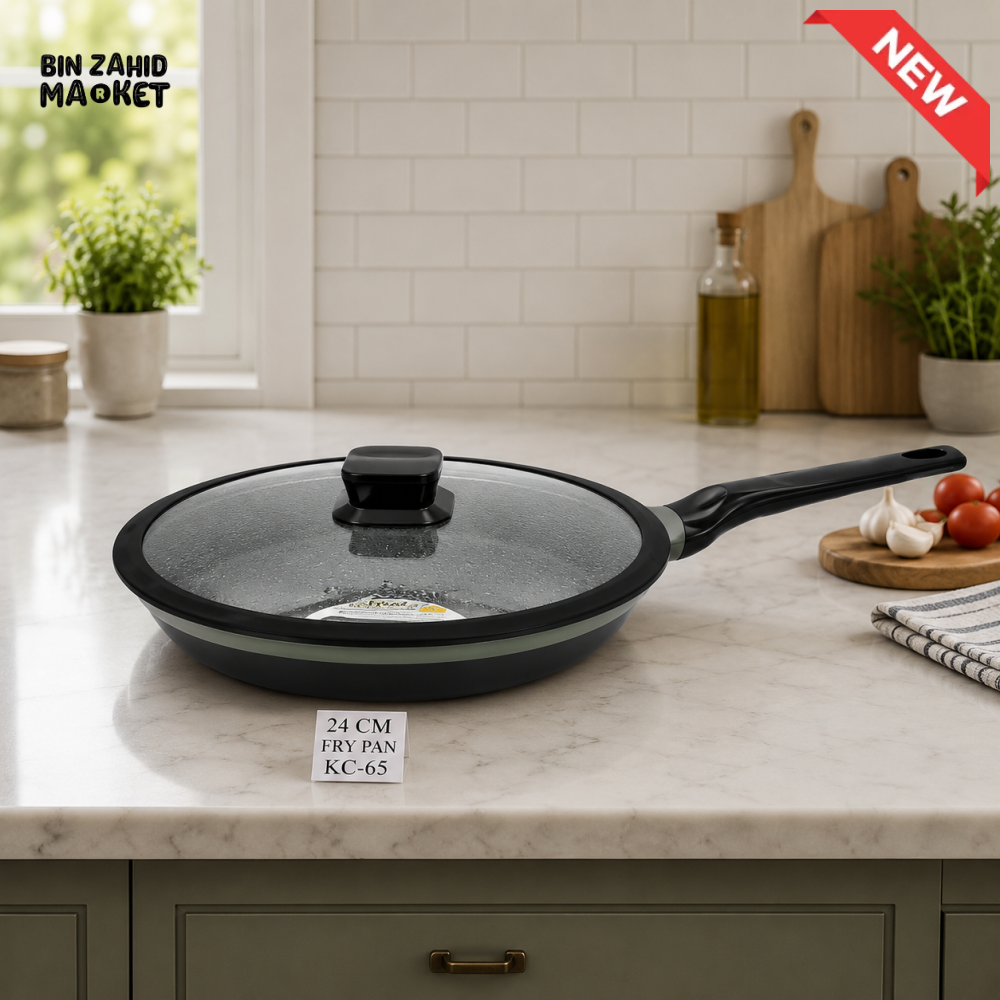 ALPENBURG NON-STICK FRY PAN WITH GLASS LID | 24 CM