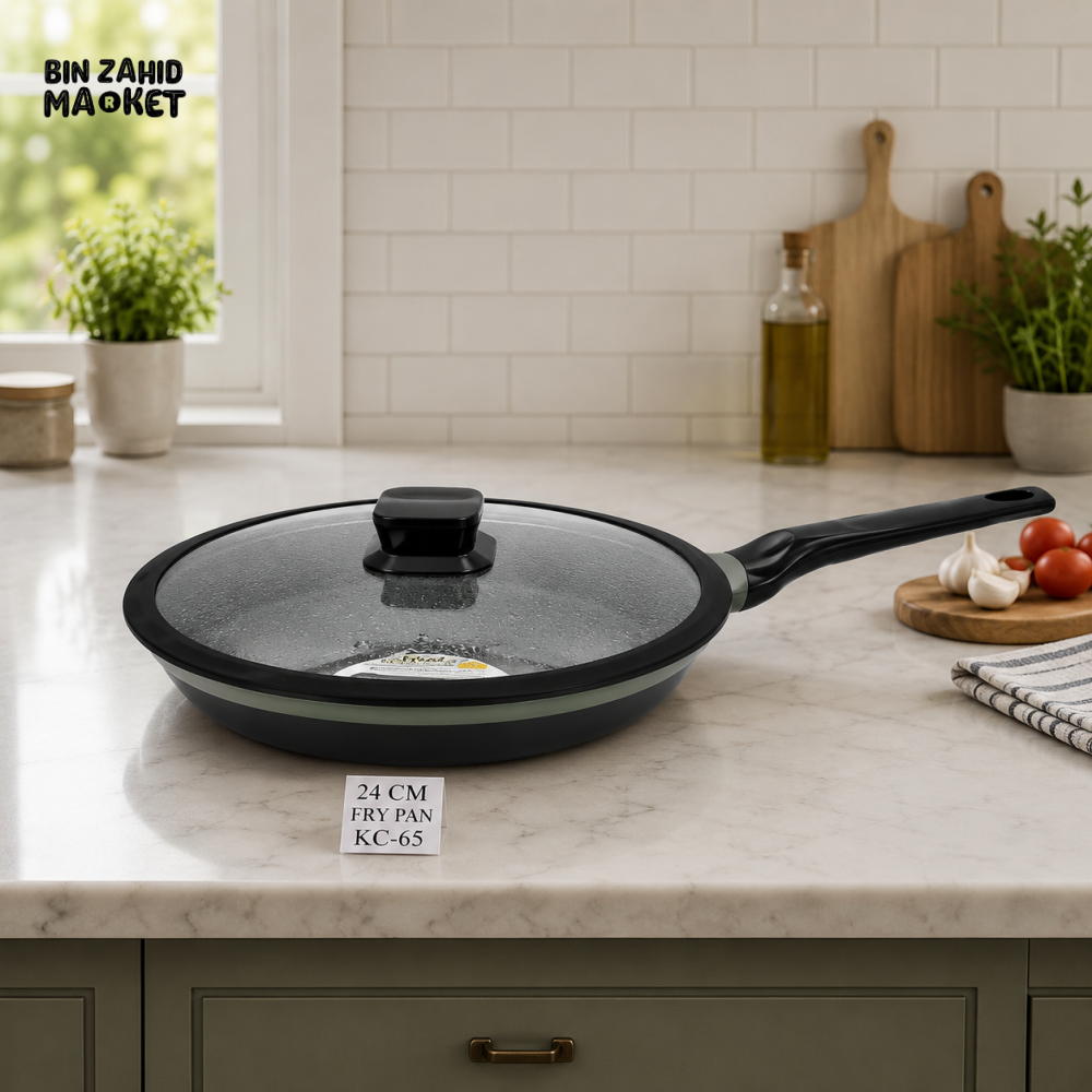 ALPENBURG NON-STICK FRY PAN WITH GLASS LID | 24 CM