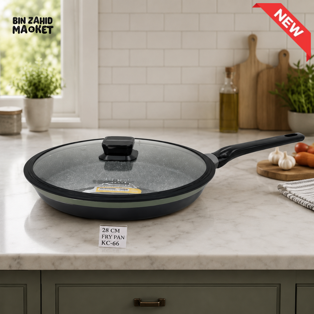 ALPENBURG NON-STICK FRY PAN WITH GLASS LID | 28 CM