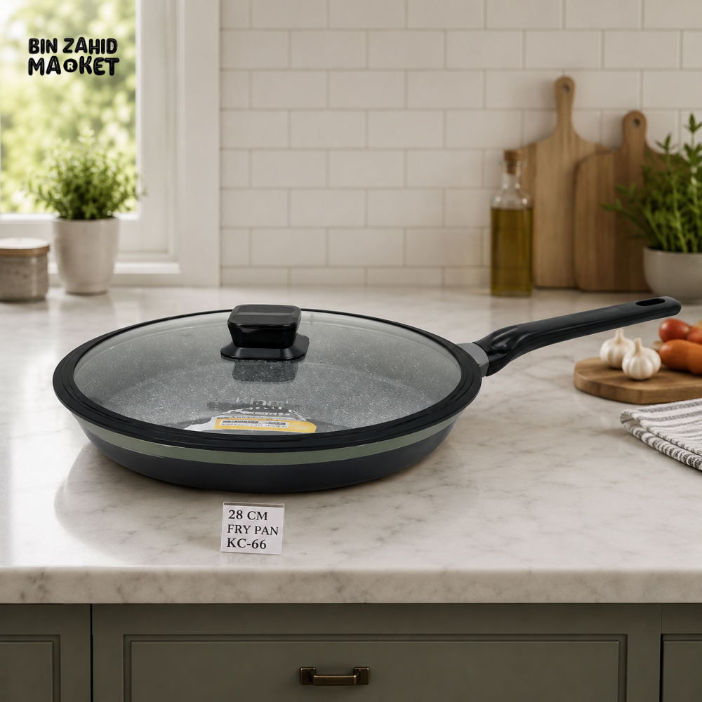 ALPENBURG NON-STICK FRY PAN WITH GLASS LID | 28 CM