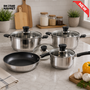 ALPENBURG STAINLESS STEEL COOKWARE SET - 8 PIECE SET