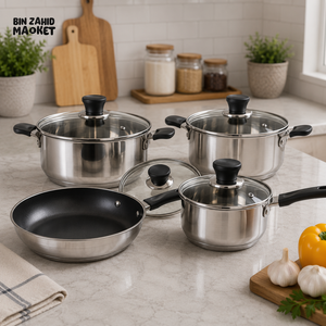 ALPENBURG STAINLESS STEEL COOKWARE SET - 8 PIECE SET