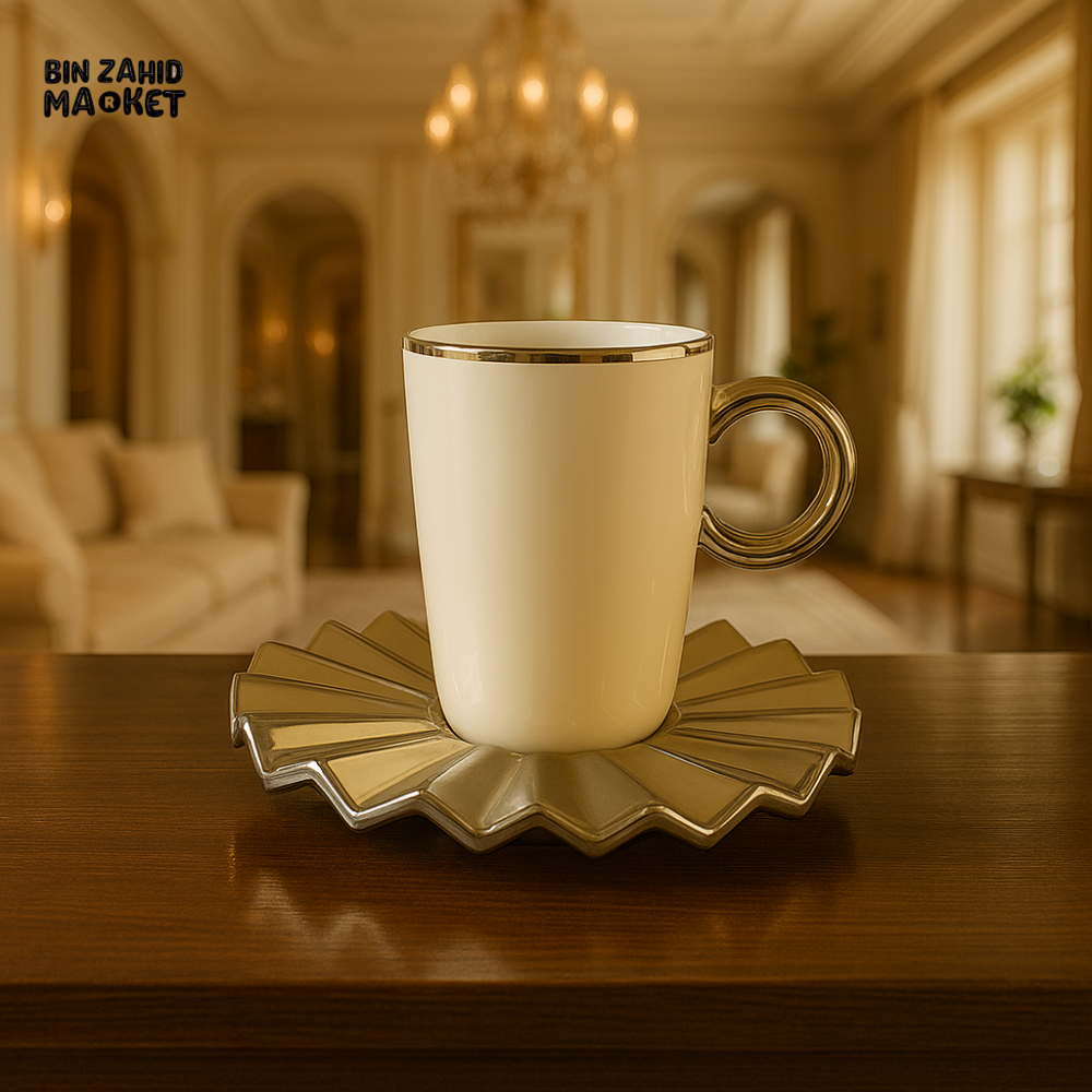 ANGELA 12PIECE CUP & SAUCER SET - WHITE