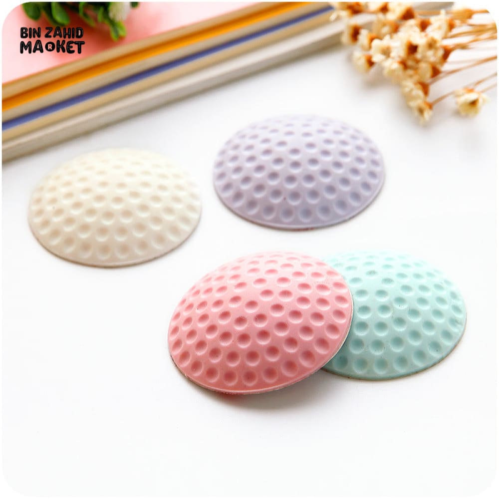 ANTI-COLLISION RUBBER DOOR BUMPER – GOLF PATTERN WALL PAD PACK OF 10