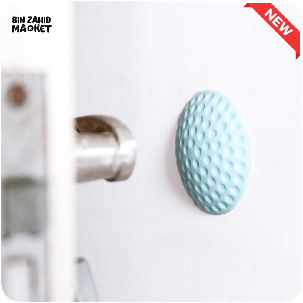 ANTI-COLLISION RUBBER DOOR BUMPER – GOLF PATTERN WALL PAD PACK OF 10