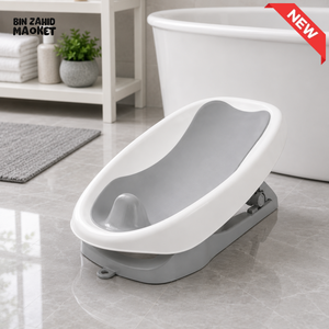 ANTI-SLIP BABY BATH TUB SUPPORT - GREY