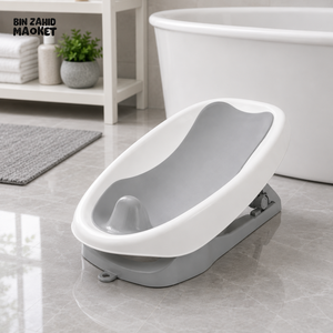 ANTI-SLIP BABY BATH TUB SUPPORT - GREY